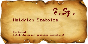 Heidrich Szabolcs névjegykártya