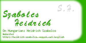 szabolcs heidrich business card